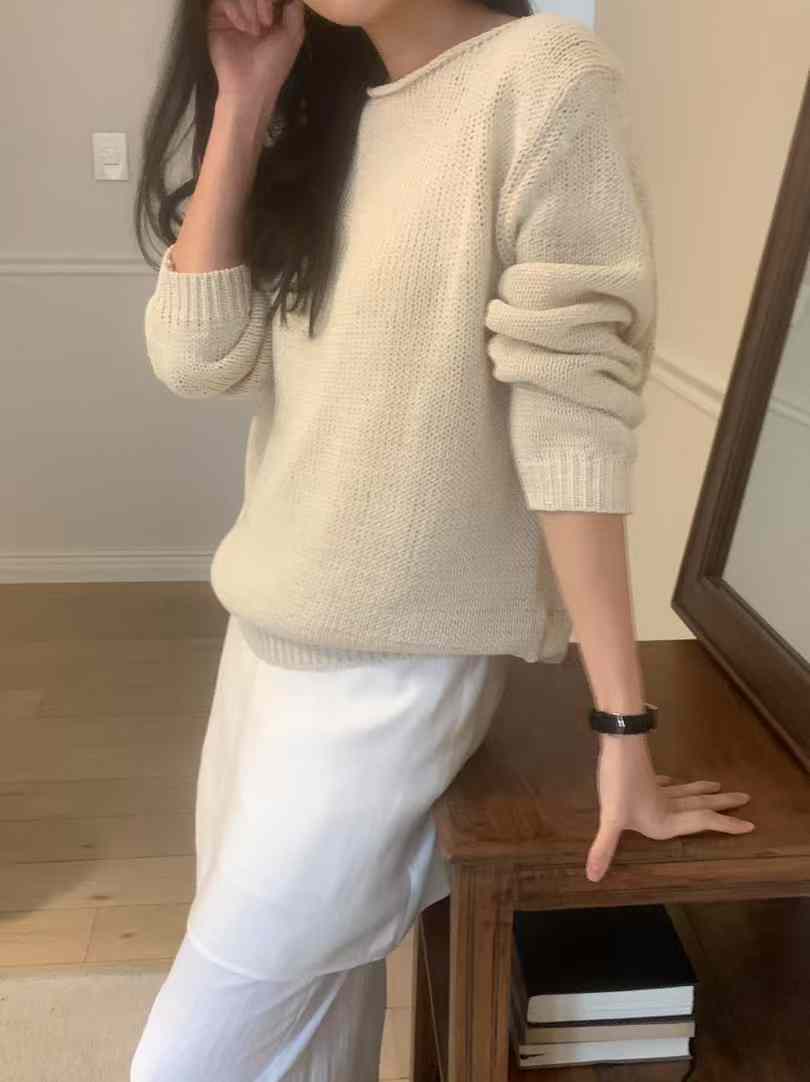 船領溫柔針織上衣