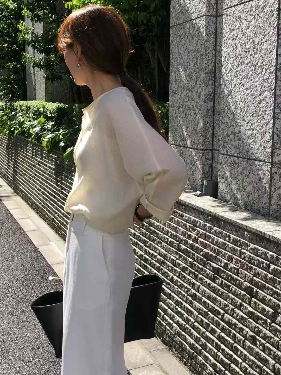 A110.顏值家壓皺輕薄罩衫