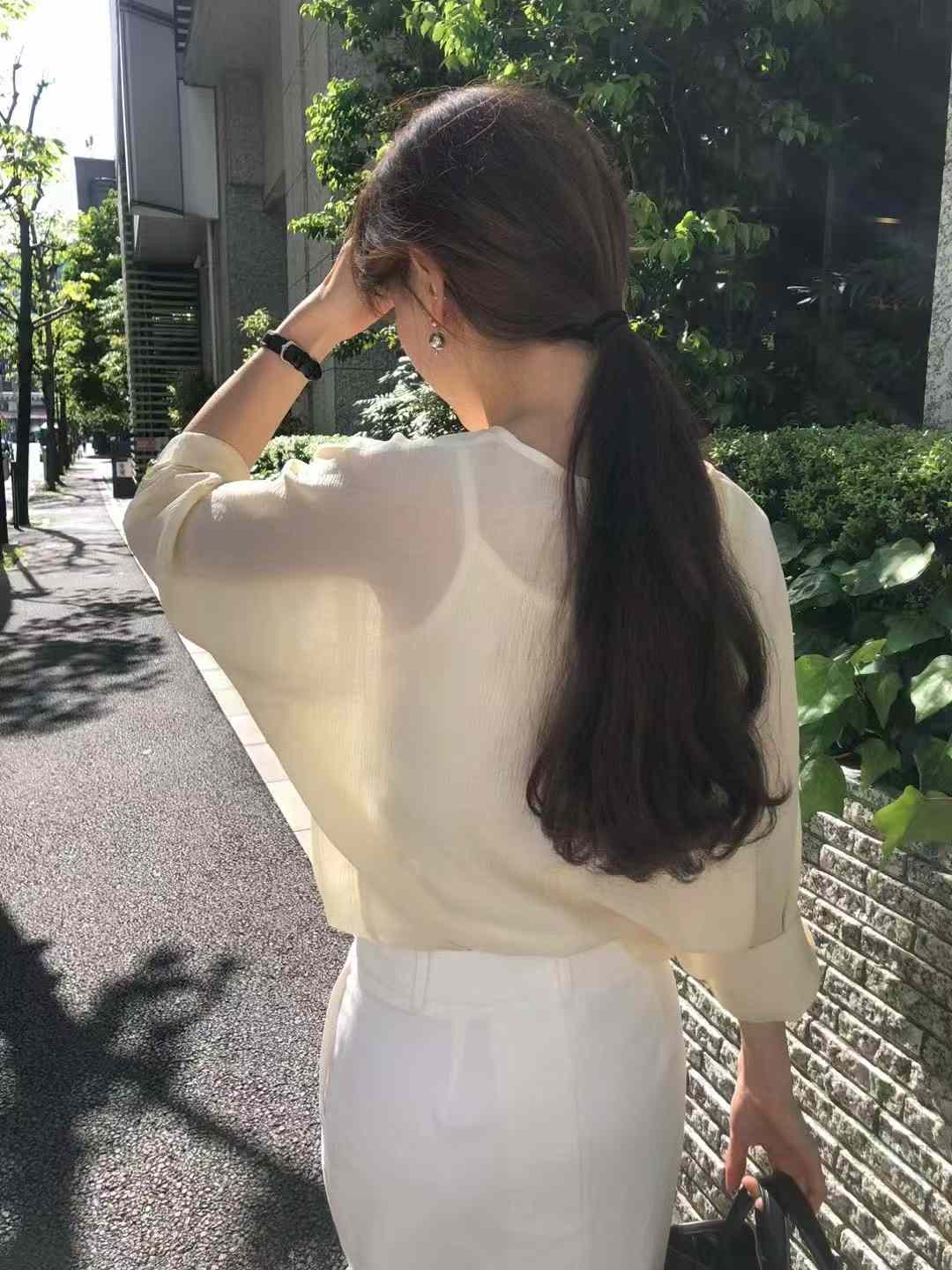 A110.顏值家壓皺輕薄罩衫
