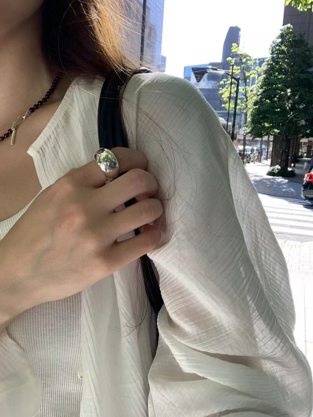 A110.顏值家壓皺輕薄罩衫
