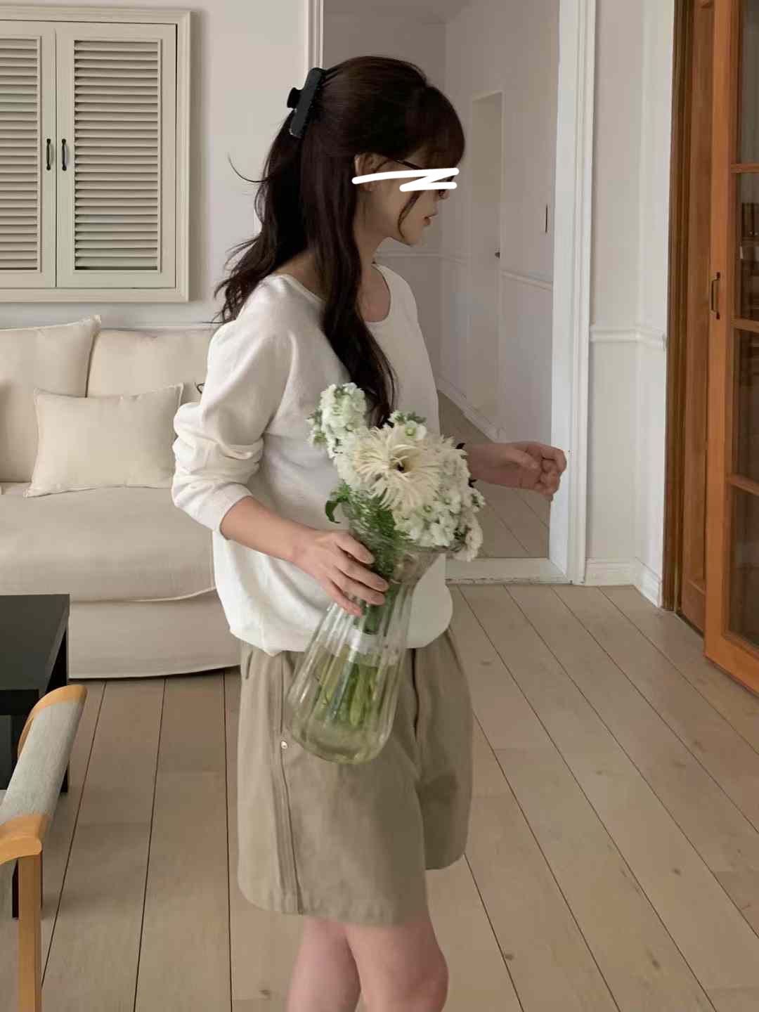 B20.大圓領甜美針織上衣