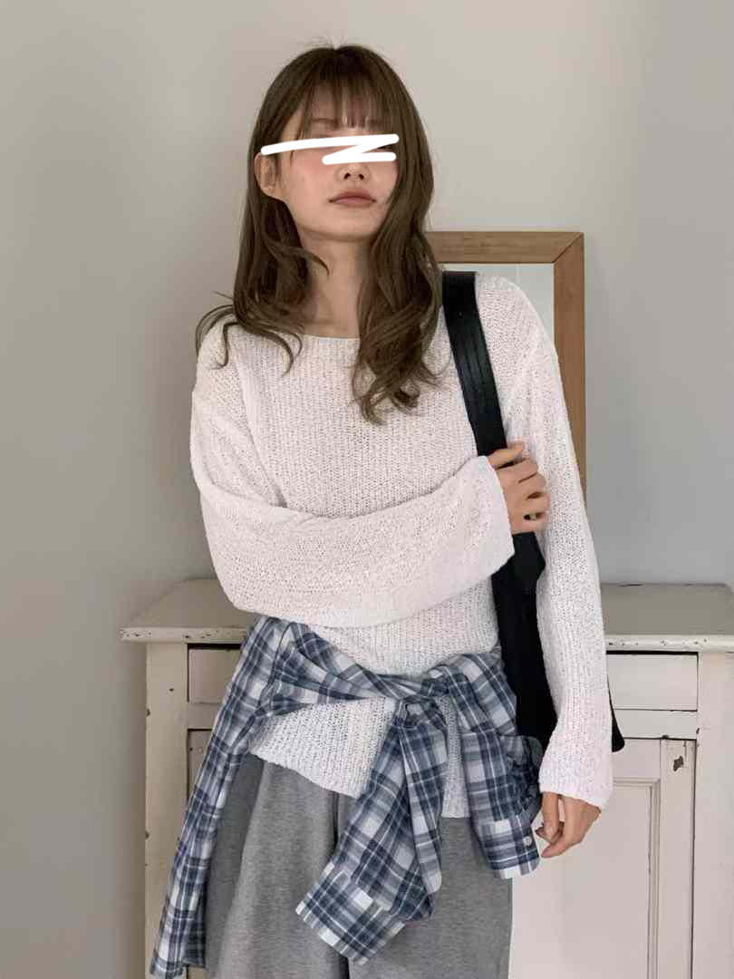 B18.溫柔女孩圓領針織衫