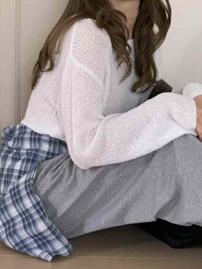B18.溫柔女孩圓領針織衫