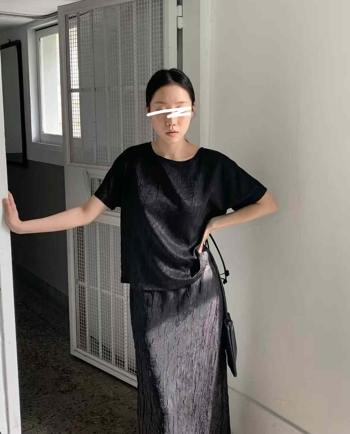 B94.時尚大理石壓紋上衣