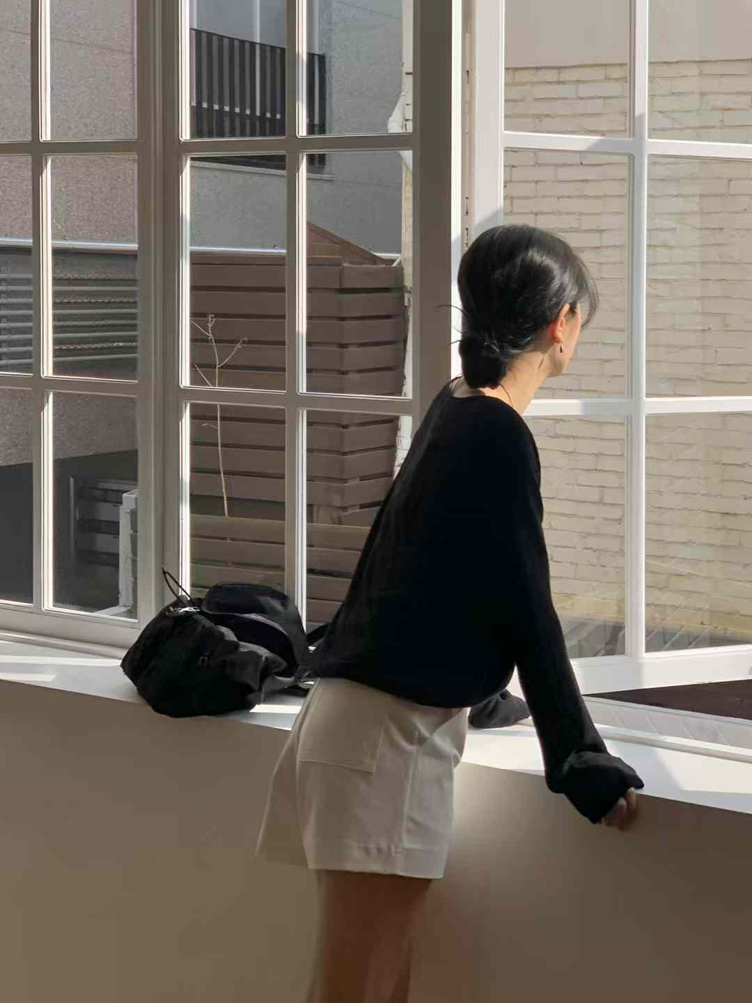 A34.亞麻混紡舒適薄長袖