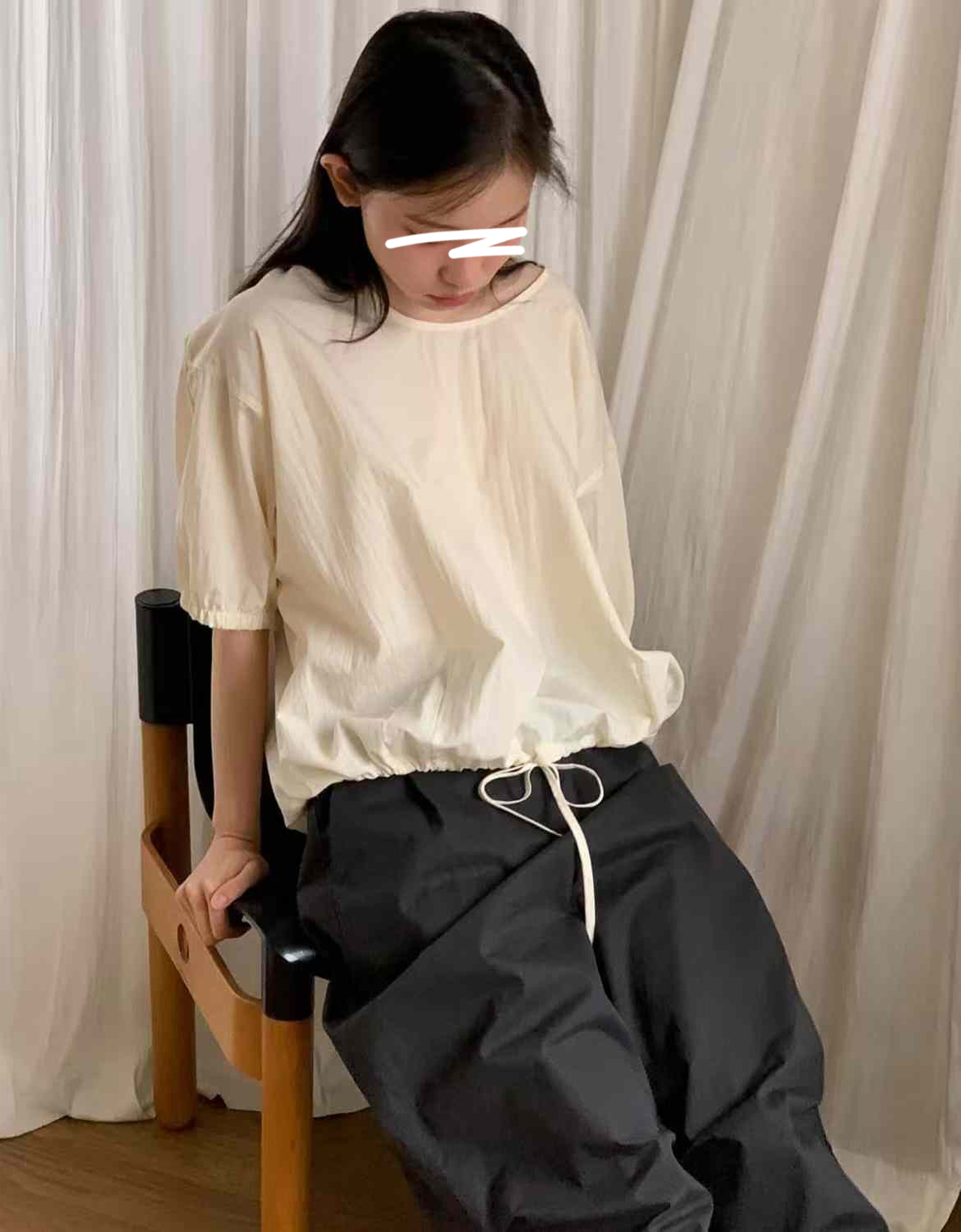 A103.甜心女孩泡泡袖上衣