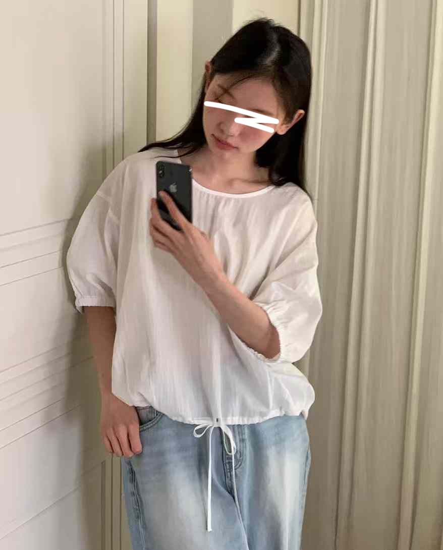 A103.甜心女孩泡泡袖上衣
