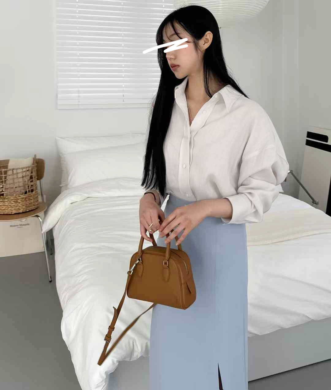 B09.優雅女孩100%亞麻襯衫