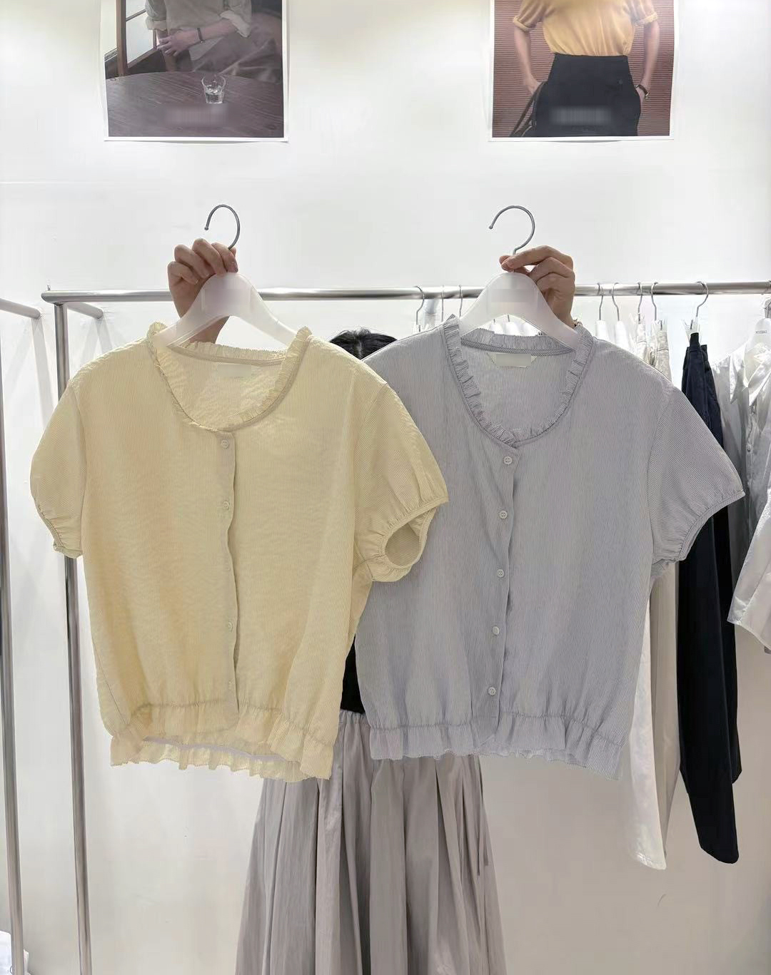 A83.質感家公主蓬袖荷葉上衣