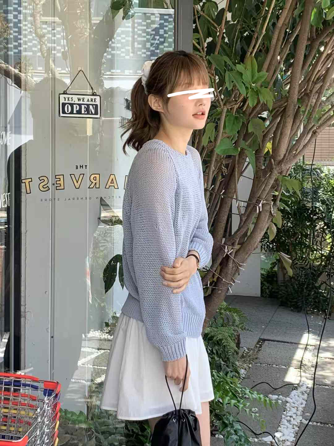A105.顯瘦垂墜拉克蘭袖針織上衣
