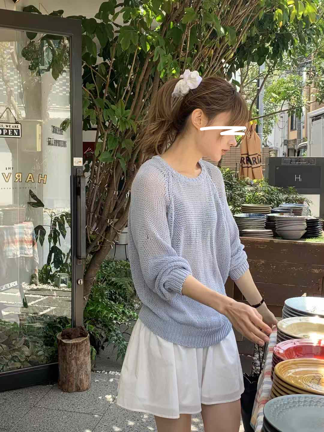 A105.顯瘦垂墜拉克蘭袖針織上衣