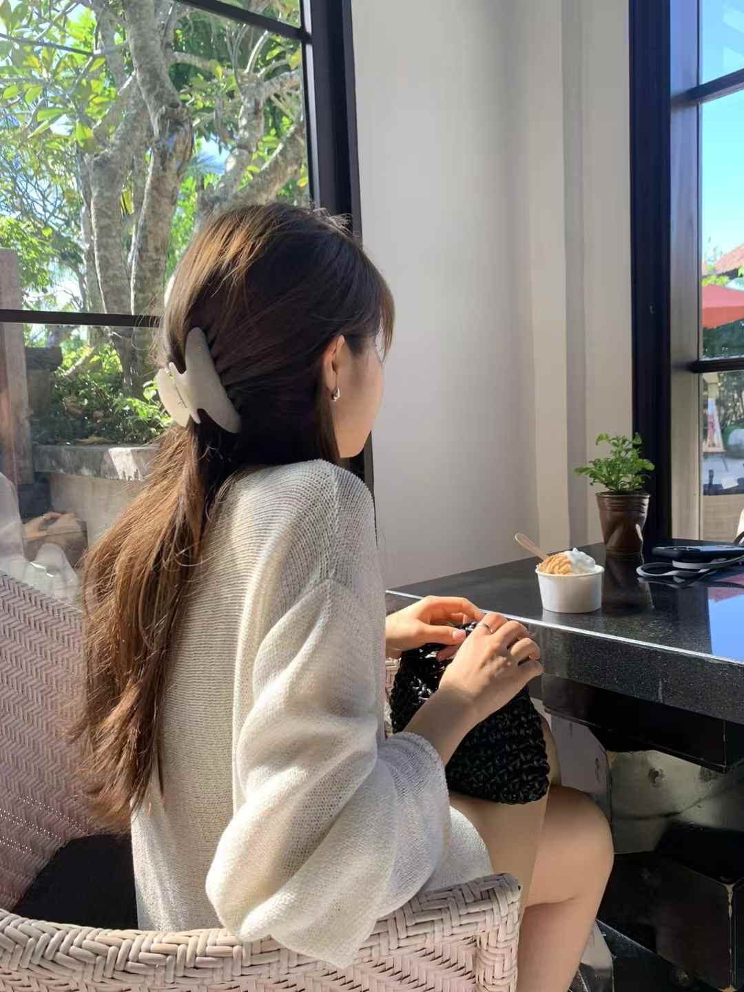 A66.顏值家慵懶扁領寬鬆針織
