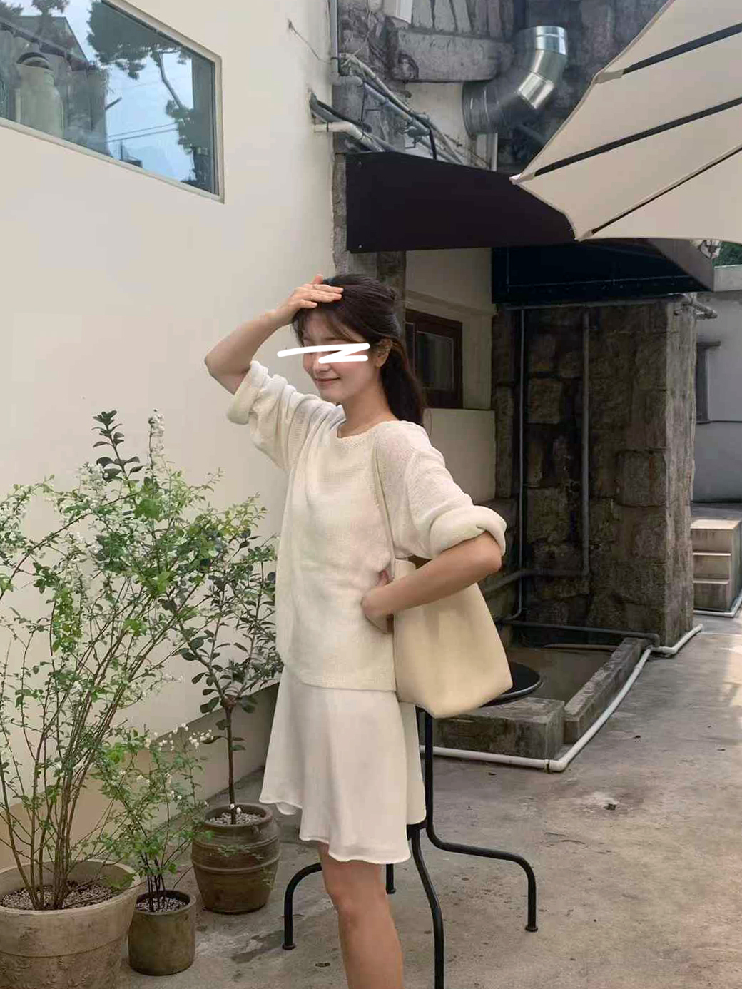 A66.顏值家慵懶扁領寬鬆針織