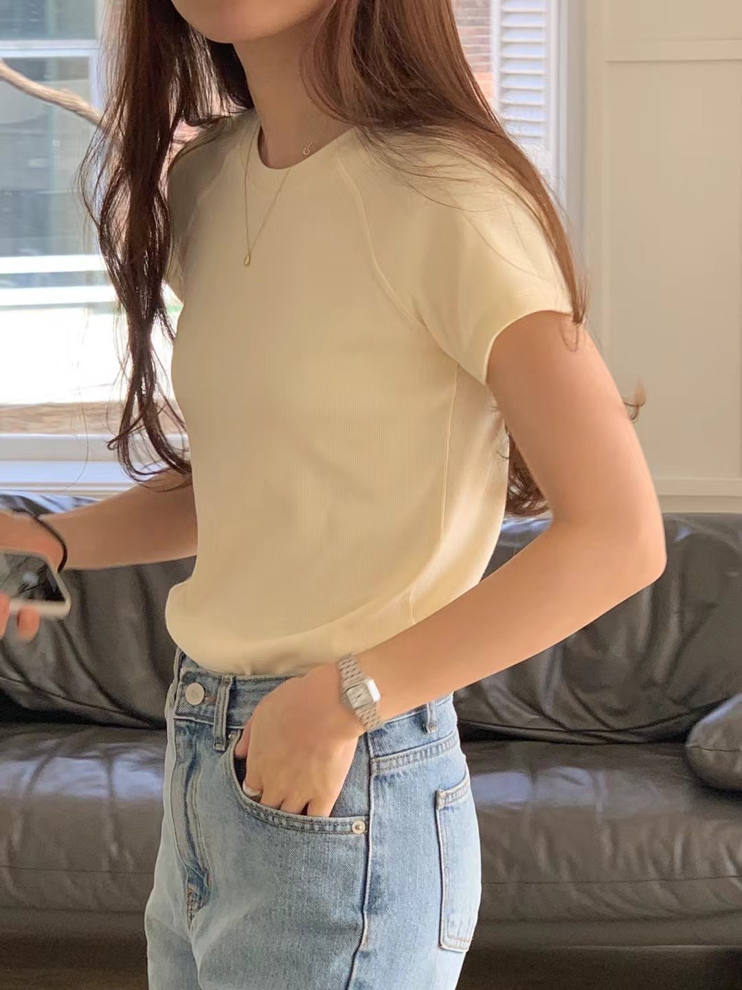 A108.顏值家顯瘦俐落基本TEE