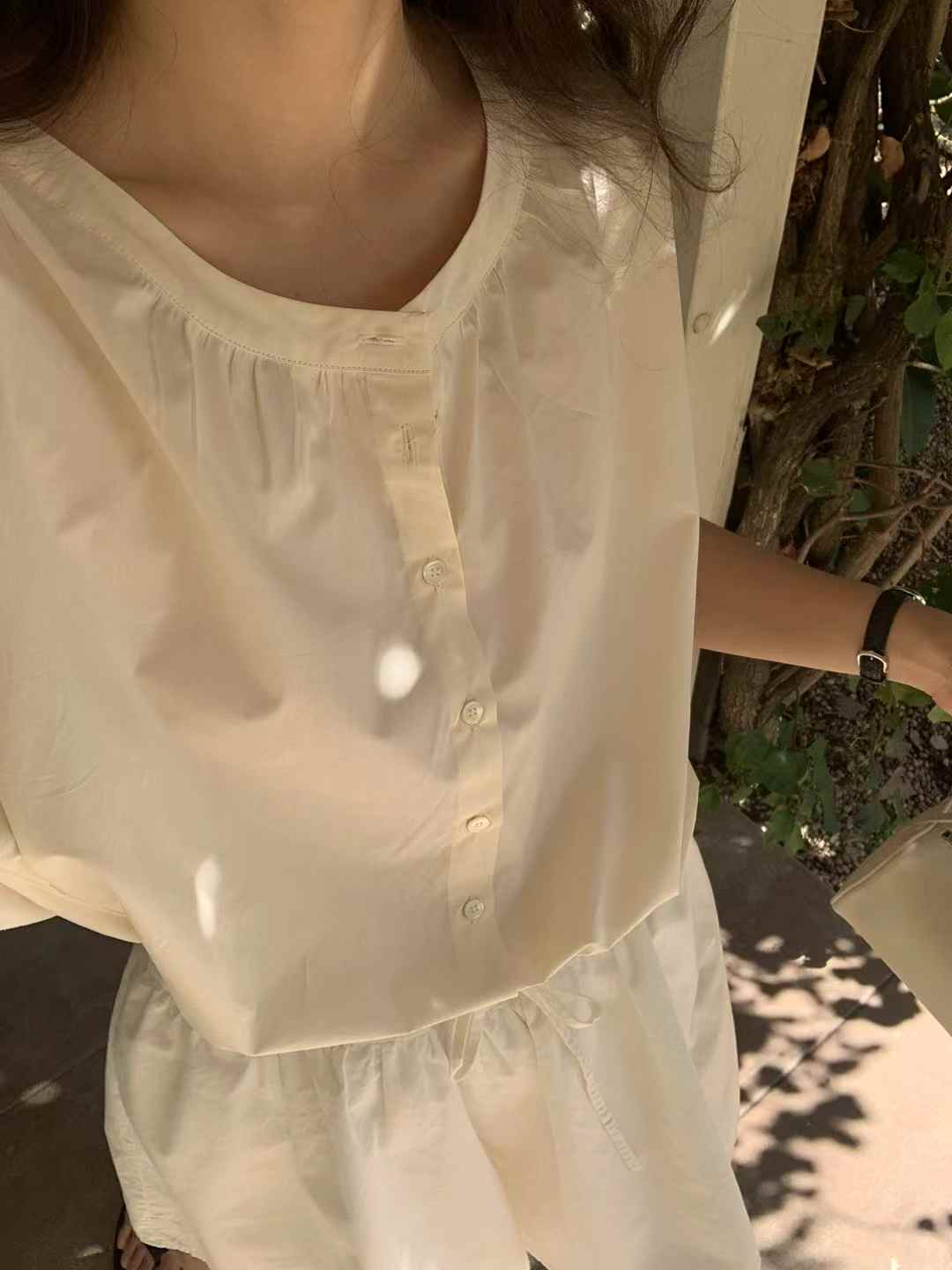 A115.顏值家小清新圓領襯衫