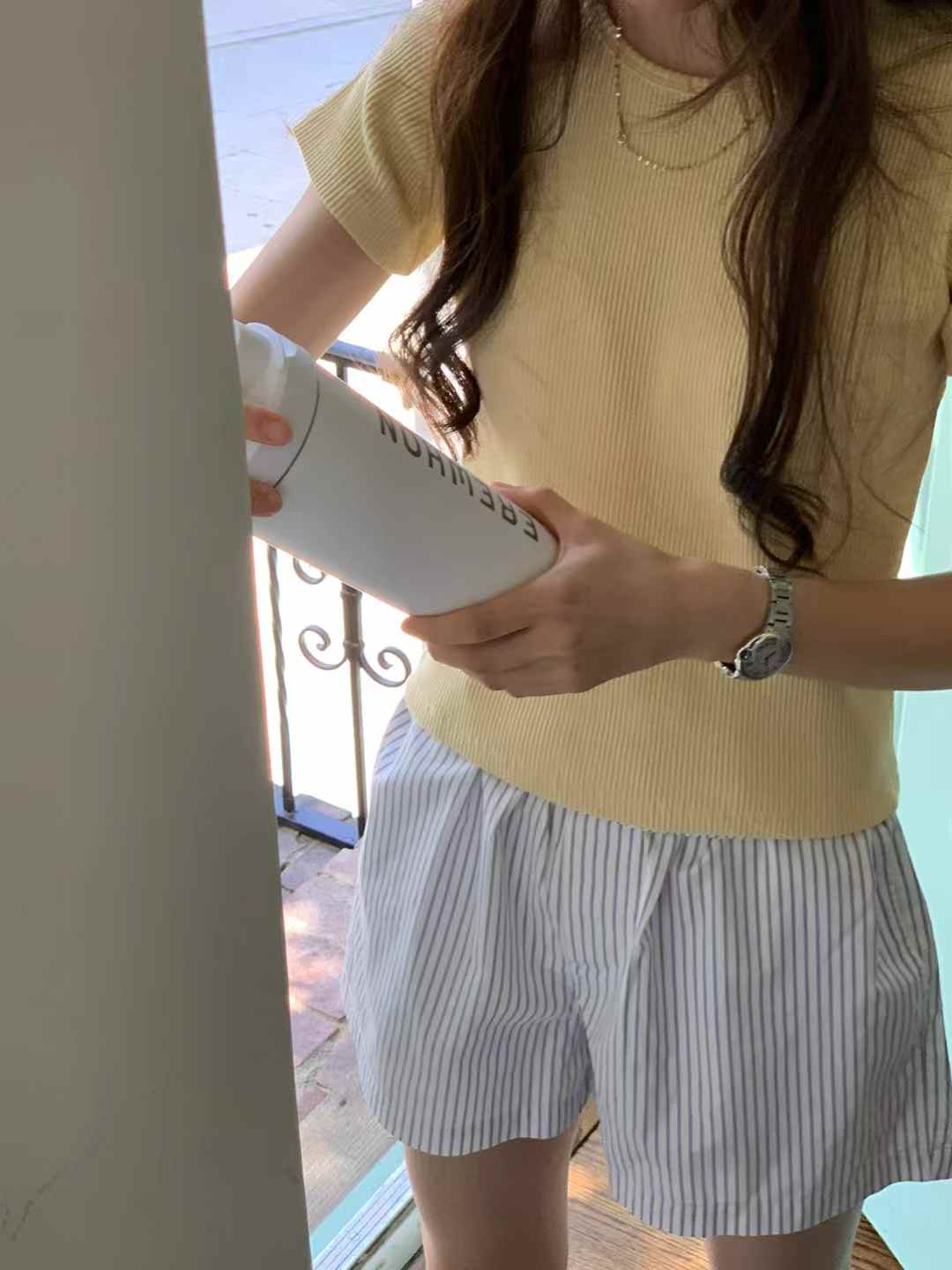 A107.顏值家細緻羅紋百搭TEE
