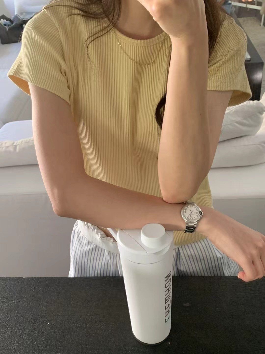 A107.顏值家細緻羅紋百搭TEE