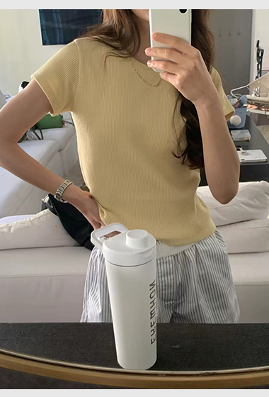 A107.顏值家細緻羅紋百搭TEE