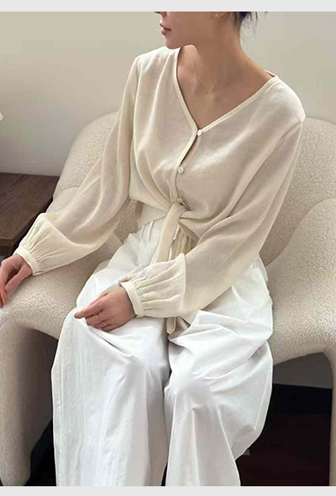 A87.渡假感下綁帶小外罩