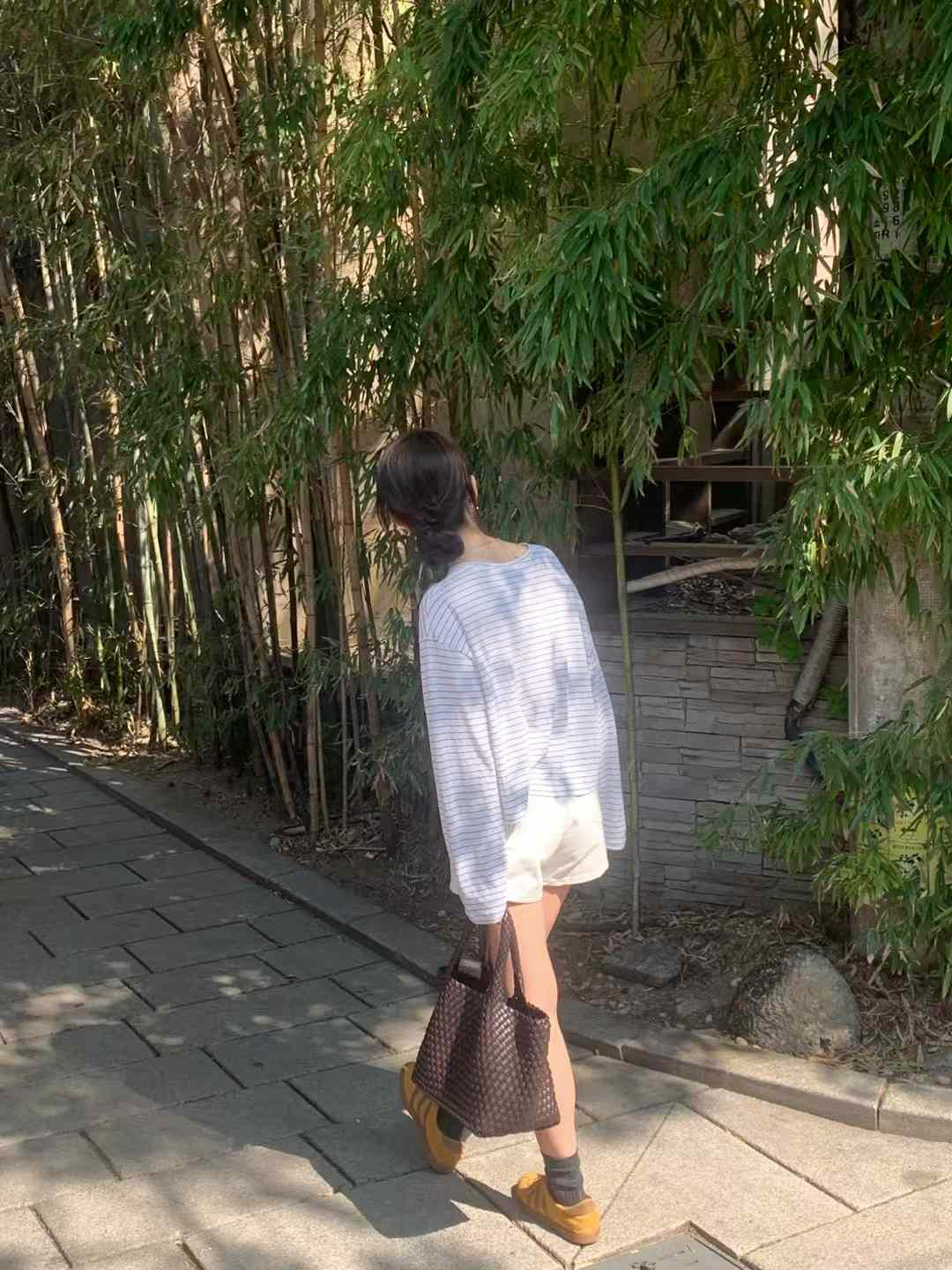A67.清爽家短版條紋亞麻防曬上衣