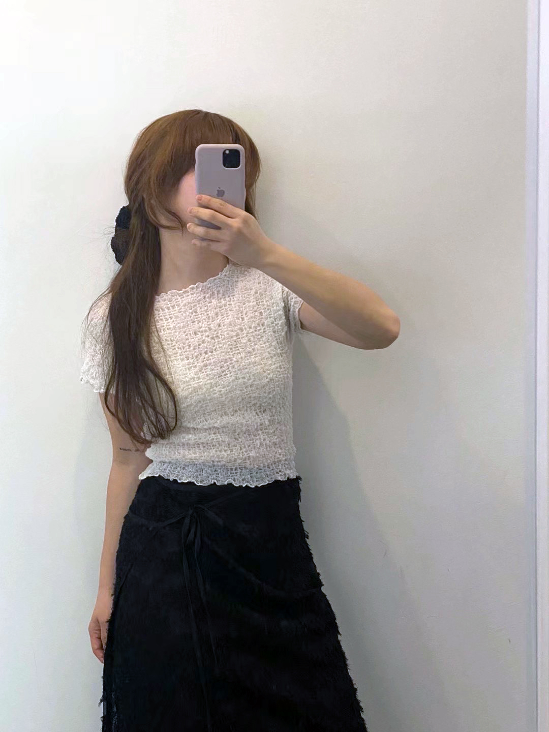 A11.清甜女孩皺皺布短TEE