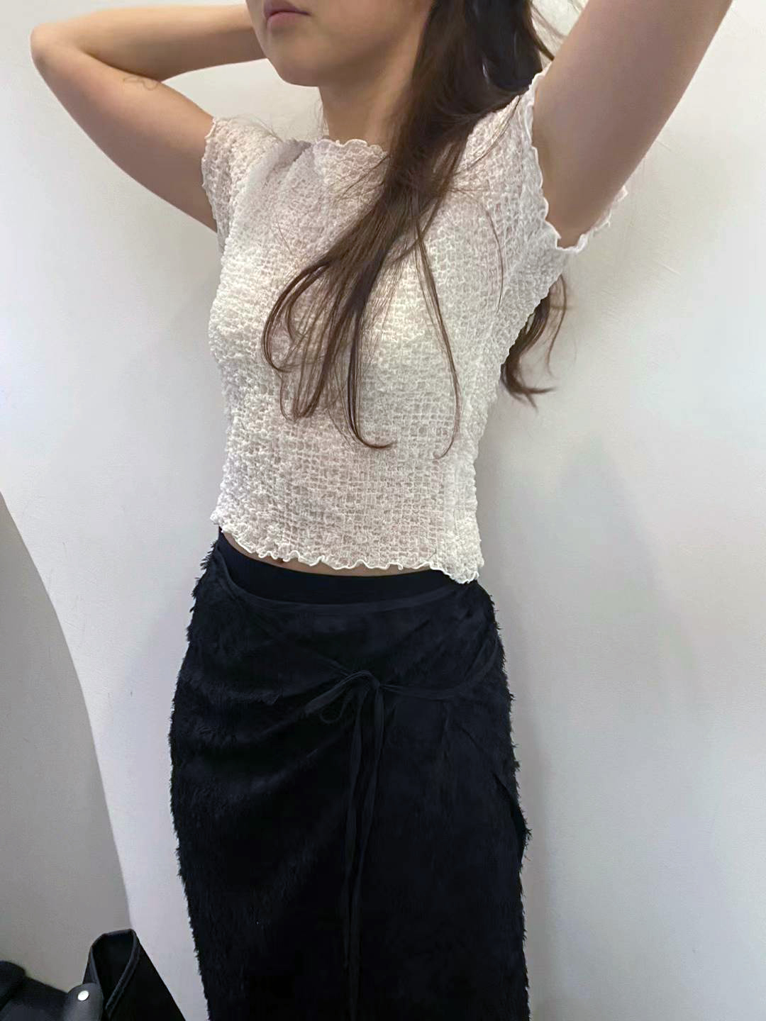 A11.清甜女孩皺皺布短TEE