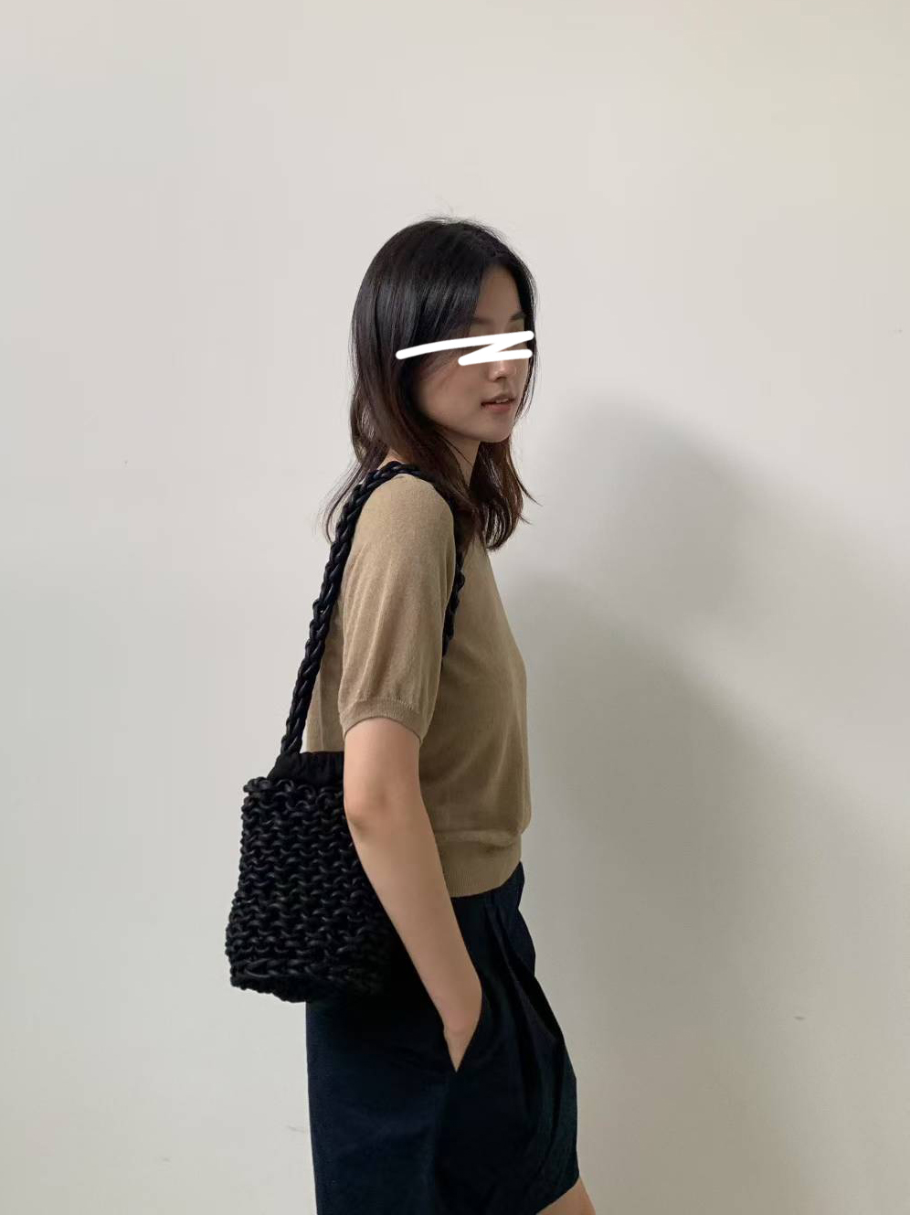 A09.質感家甜夏拉克蘭針織上衣