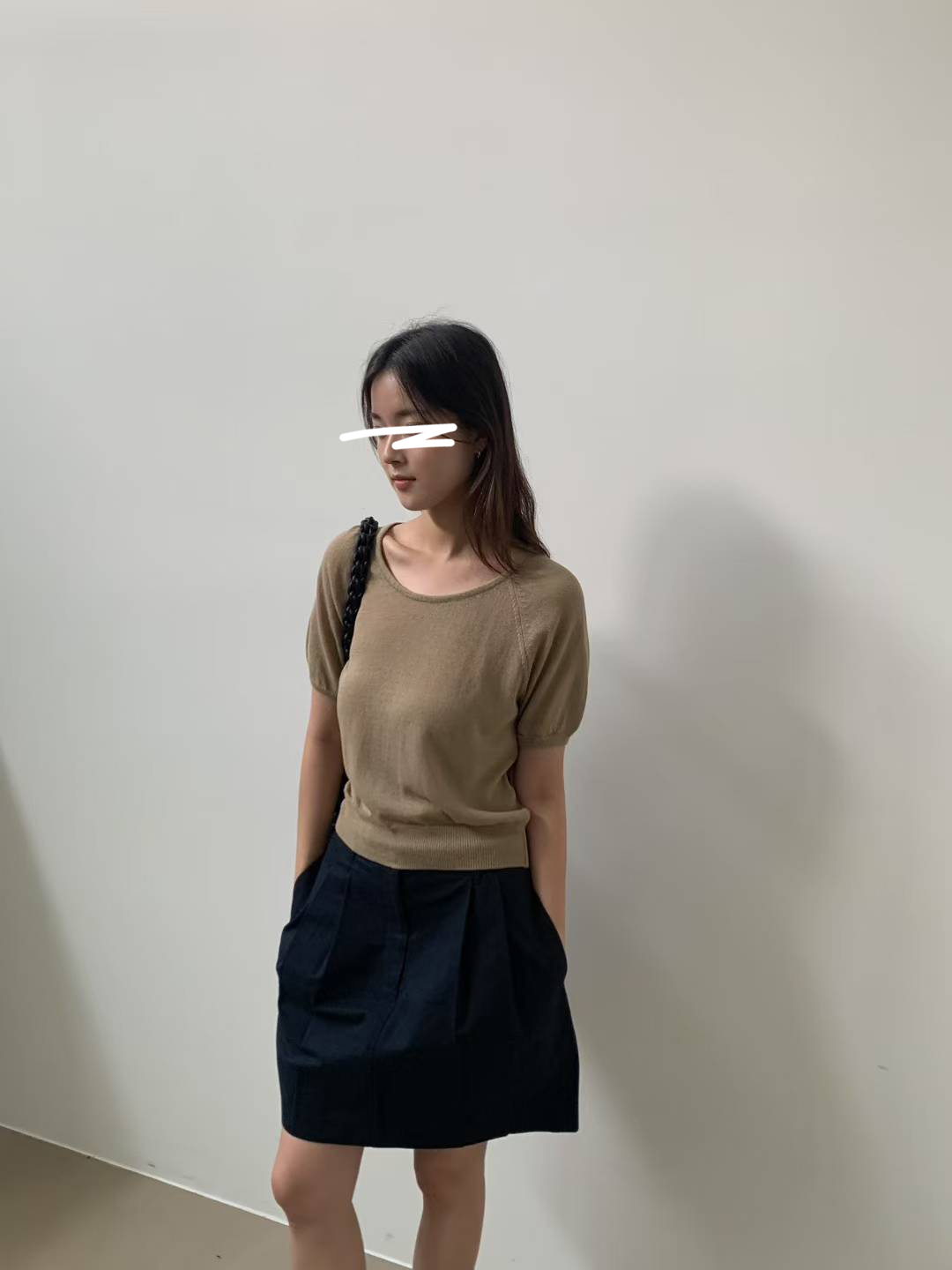 A09.質感家甜夏拉克蘭針織上衣