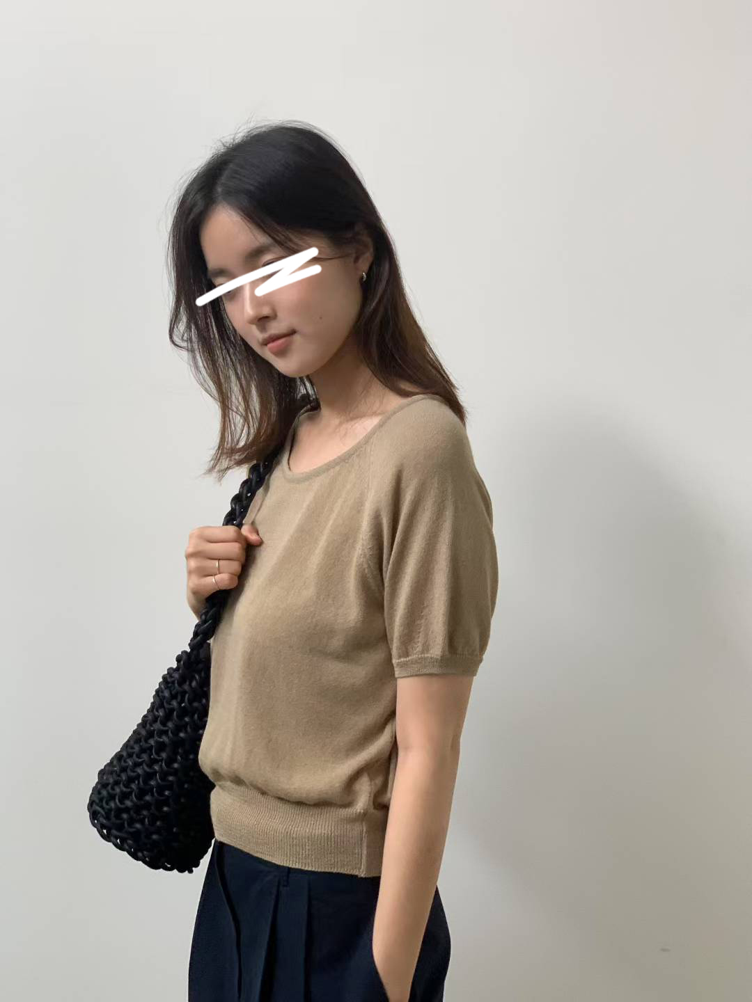 A09.質感家甜夏拉克蘭針織上衣