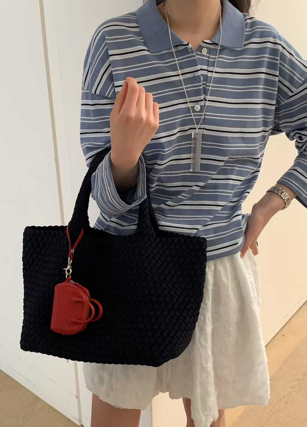 A83.清爽家女孩條紋POLO衫