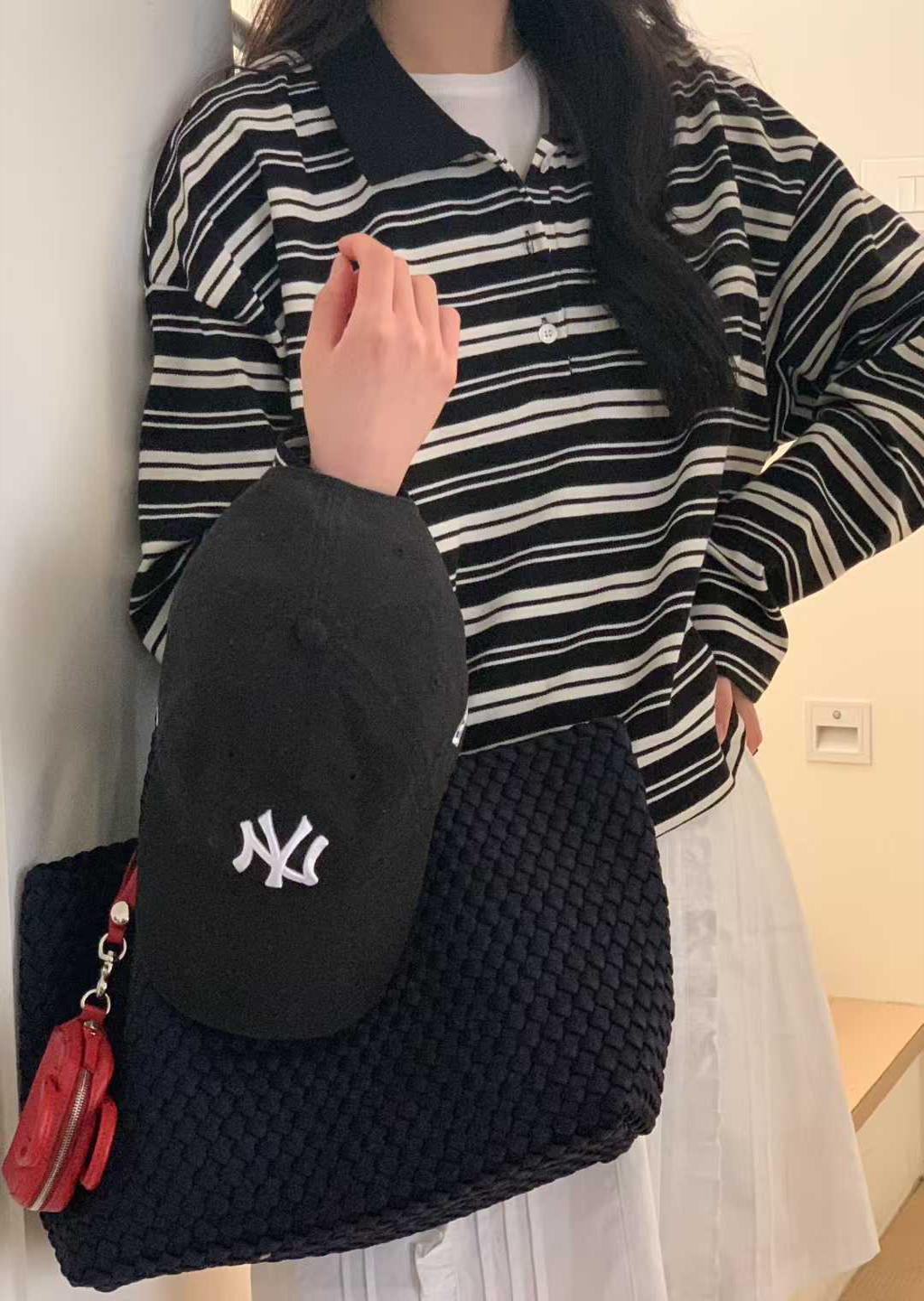 A83.清爽家女孩條紋POLO衫