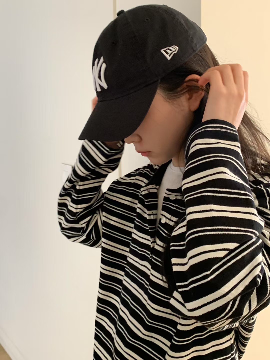 A83.清爽家女孩條紋POLO衫