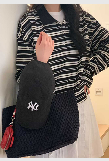 A83.清爽家女孩條紋POLO衫