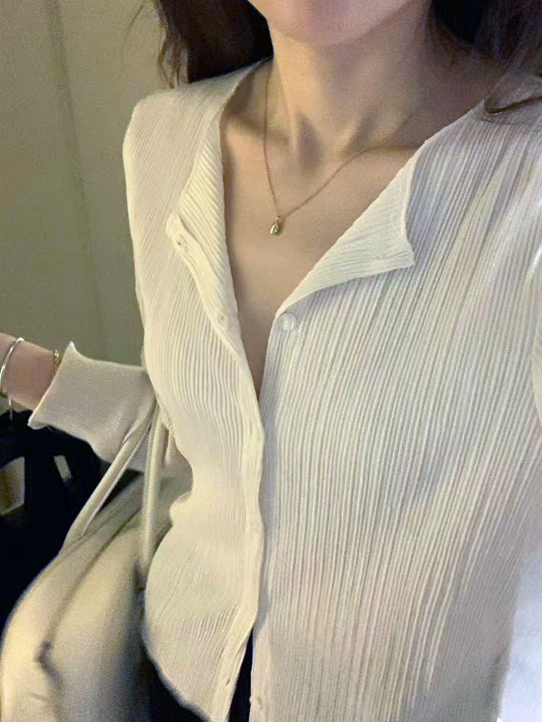 A107.顏值家瘦瘦坑條小外套