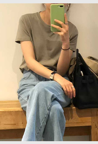 A17.顏值家莫代爾混紡圓領短TEE