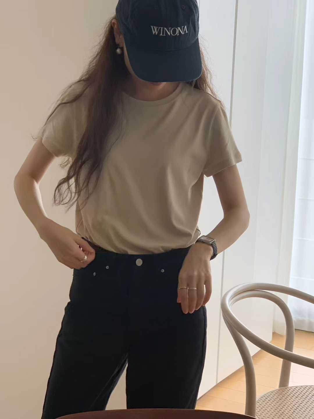 A17.顏值家莫代爾混紡圓領短TEE