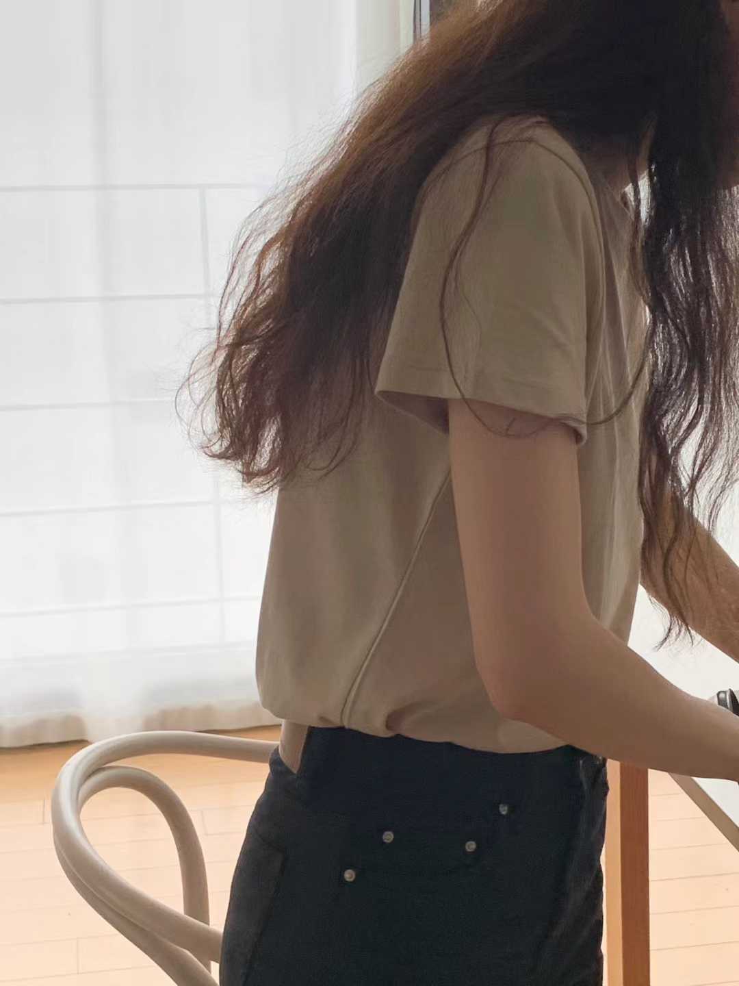 A17.顏值家莫代爾混紡圓領短TEE