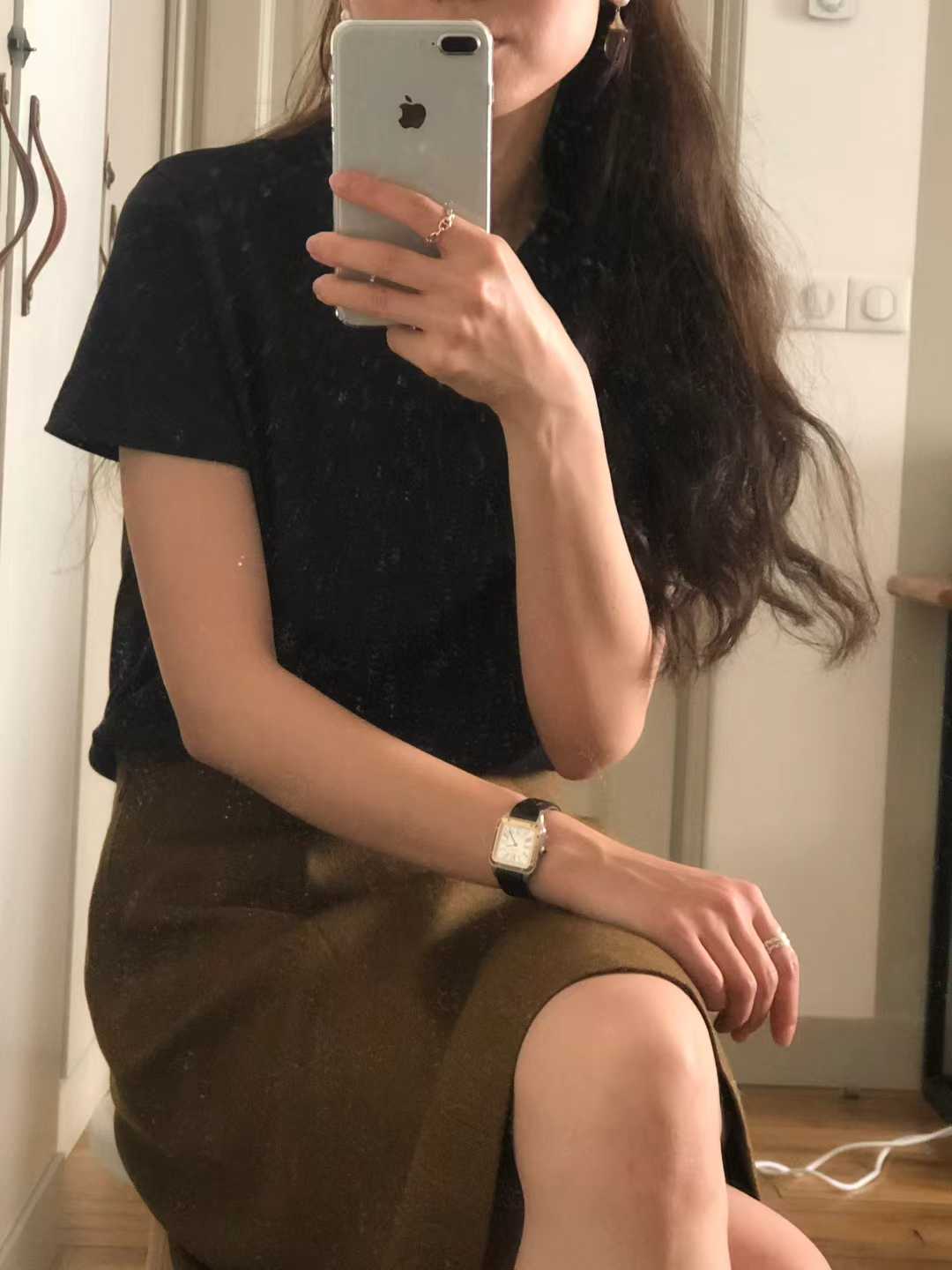 A17.顏值家莫代爾混紡圓領短TEE