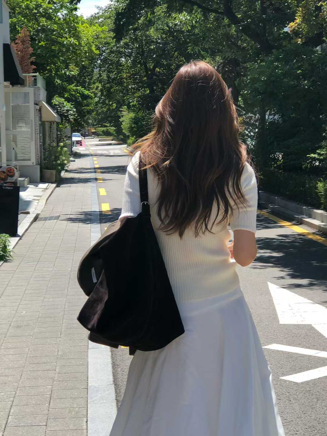 B20.大V家煙囪領直坑條短袖毛衣