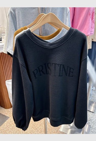 甜美印字花苞袖大學TEE
