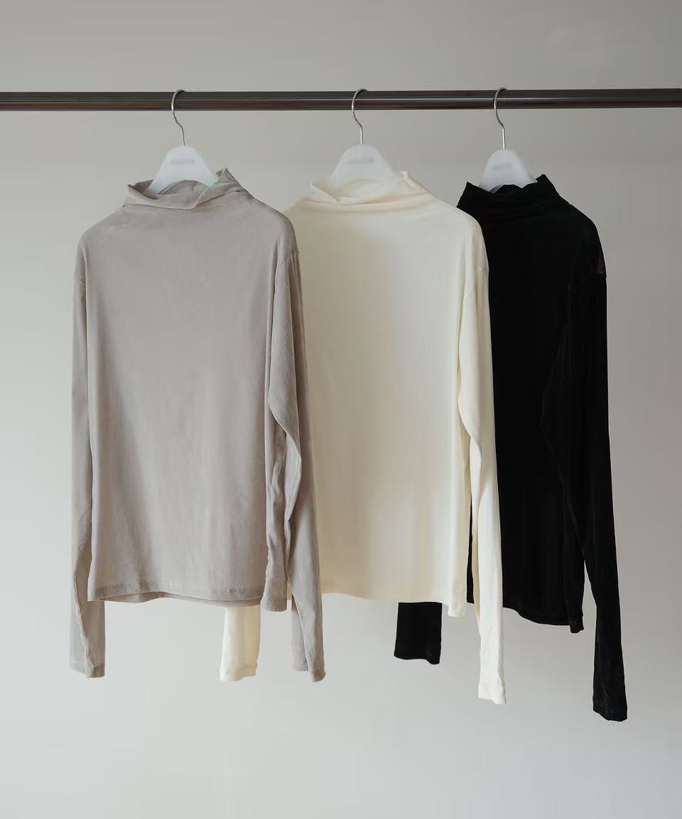 B42.瘦瘦歐膩不刺膚高領上衣