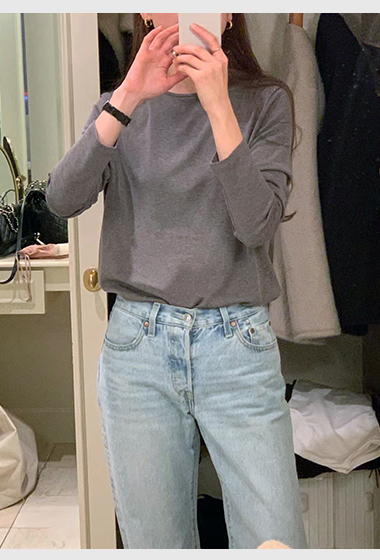 A14.顏值家修飾彈性長袖上衣