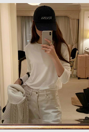 A14.顏值家修飾彈性長袖上衣