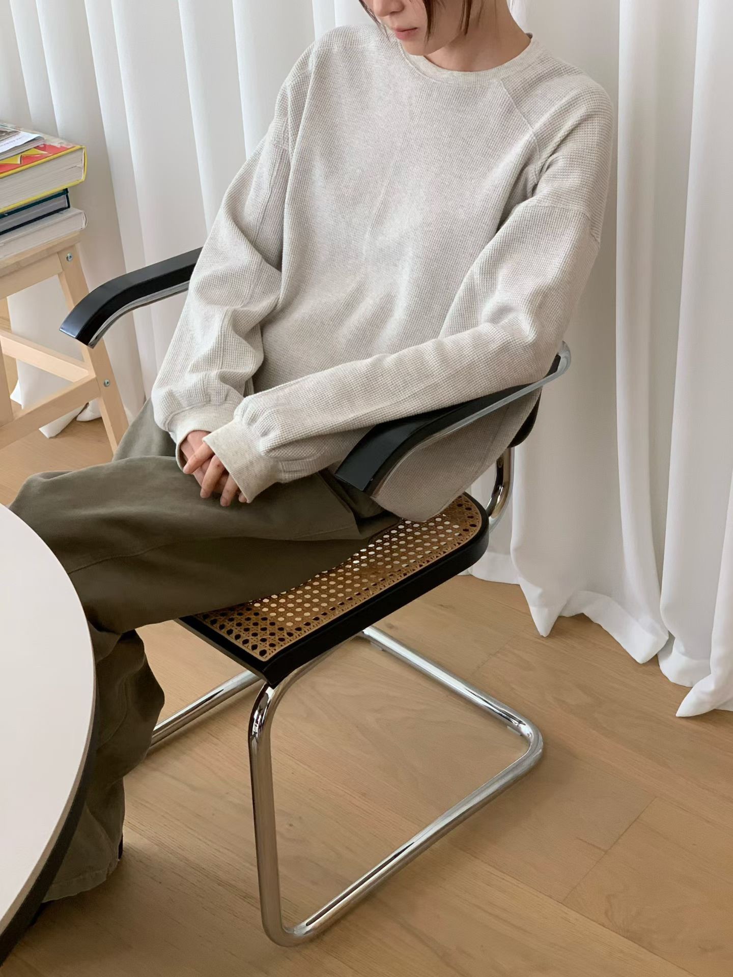 B118.纖瘦家奶霜可可華夫格上衣