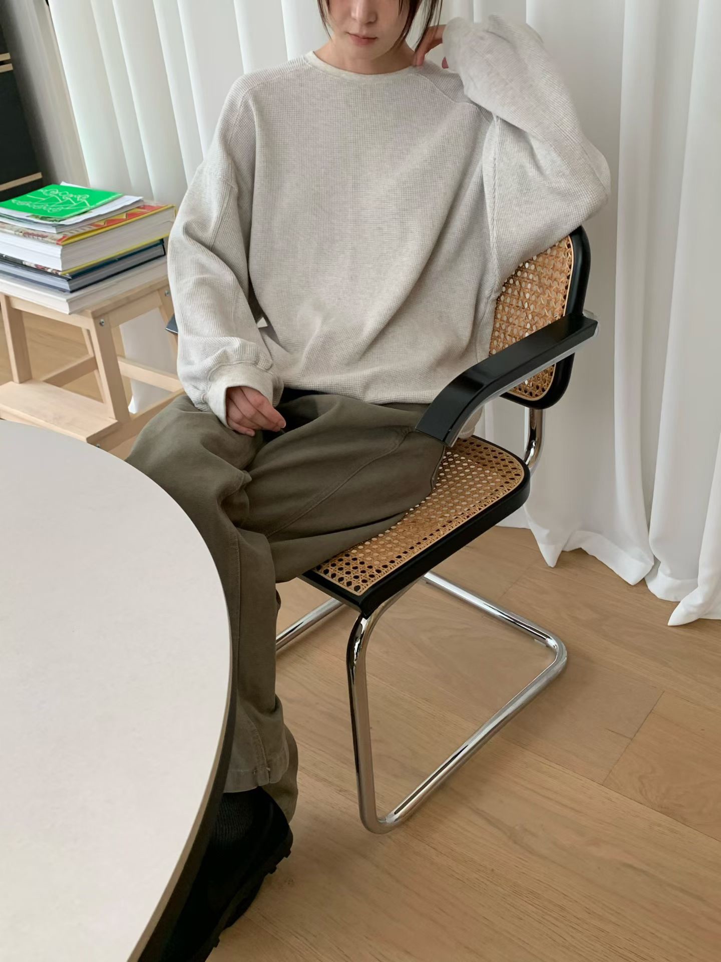 B118.纖瘦家奶霜可可華夫格上衣