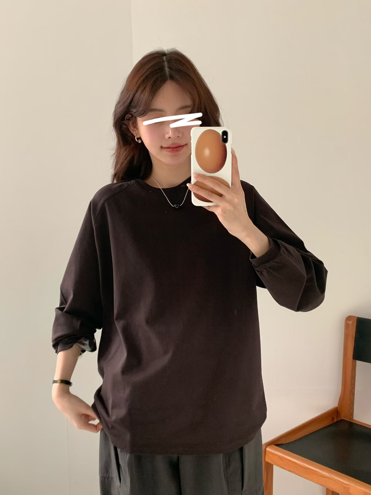 B06.冬日好搭拉克蘭素面長袖TEE