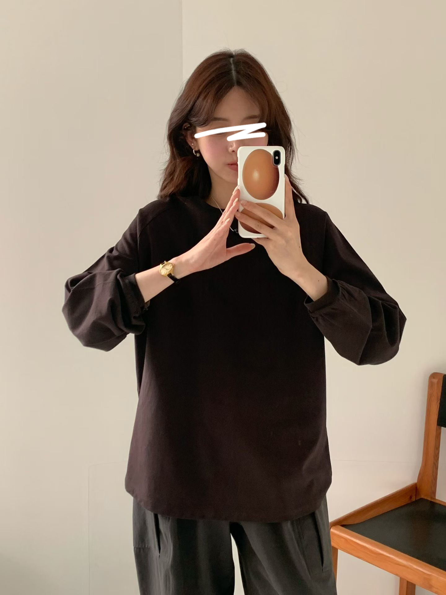 B06.冬日好搭拉克蘭素面長袖TEE