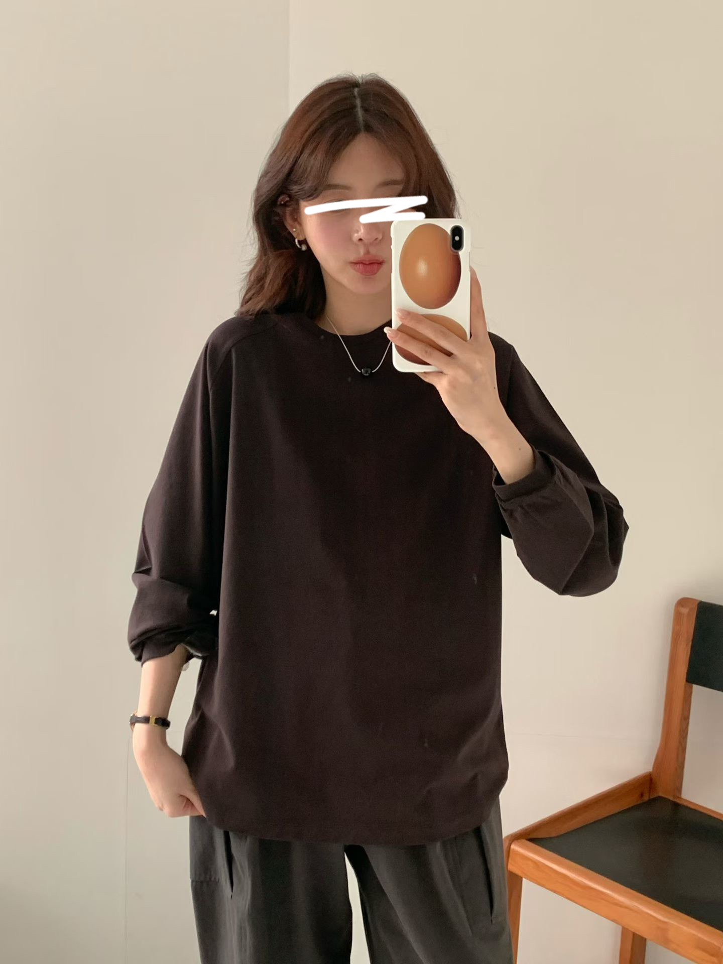 B06.冬日好搭拉克蘭素面長袖TEE