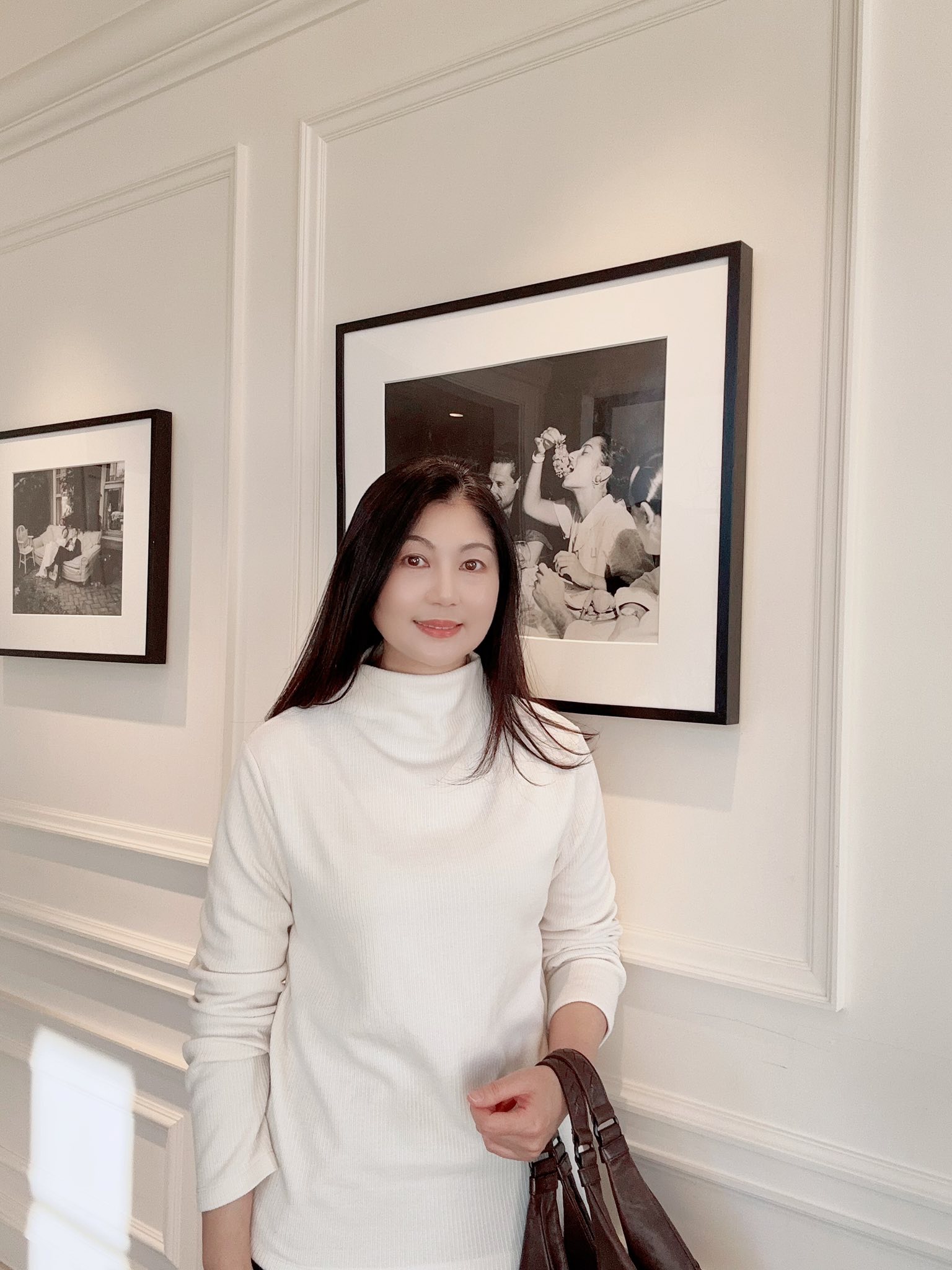 A113.冬日巧克力直坑條煙囪領上衣