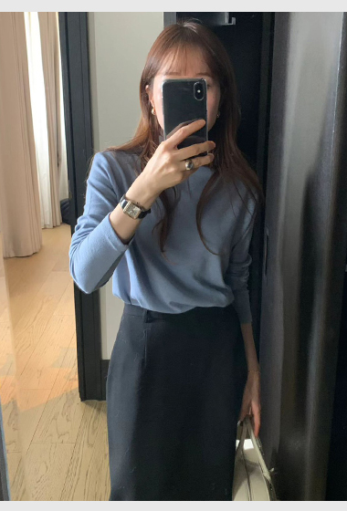 A12.顏值家天絲羊毛高領上衣